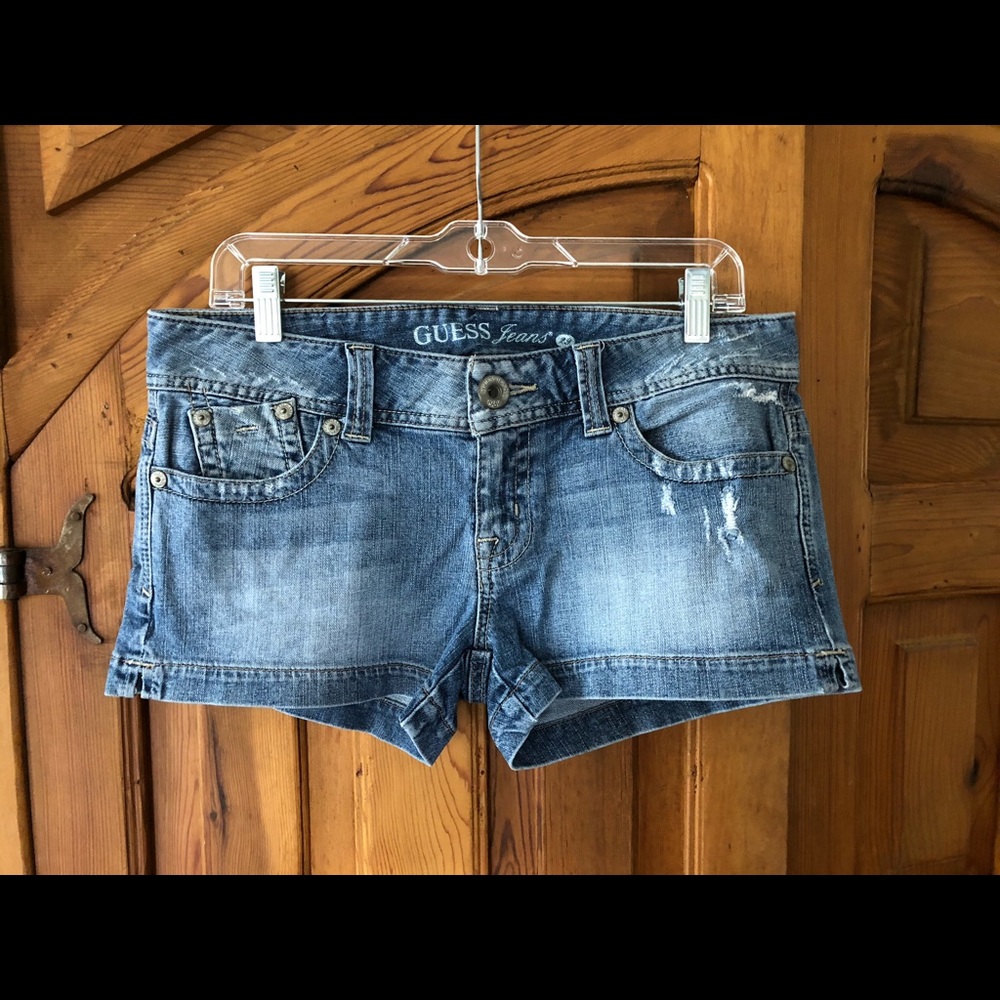 Guess Jeans Distressed jean shorts with stretch